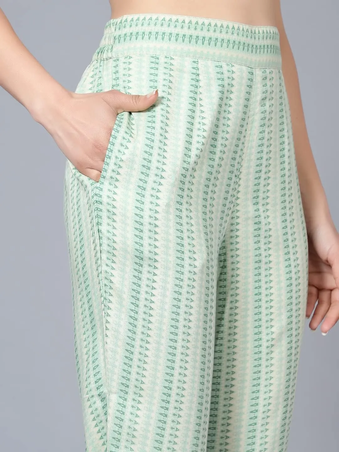 2 Piece Summer Outfits, Co-ord Set with Pant & Tunic Top with Tessel, Full Sleeves Indian Co-ord Set
