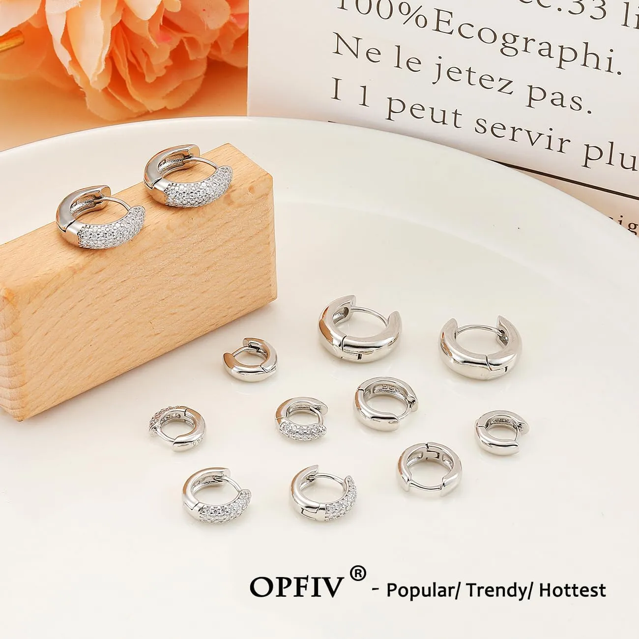 6 Pairs Chunky Small Gold Hoop Earrings Set for Women Men 14K Gold Plated Dainty Hypoallergenic Cz Diamond Hoops Huggie Earring Stack for Mutliple Piercing Ear Cuff Cartilage Earrings Jewelry Gifts