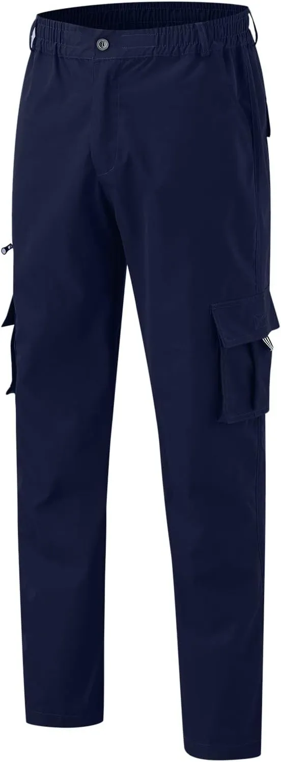 Cargo Work Pants for Men Classic-Fit Ripstop Lightweight Trousers Casual Tactical Hiking Bottom Pant Multi-Pockets