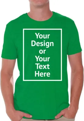 Custom Shirt Men Personalized Add Your Image T-Shirt Add Your Text Photo Front/Back Print