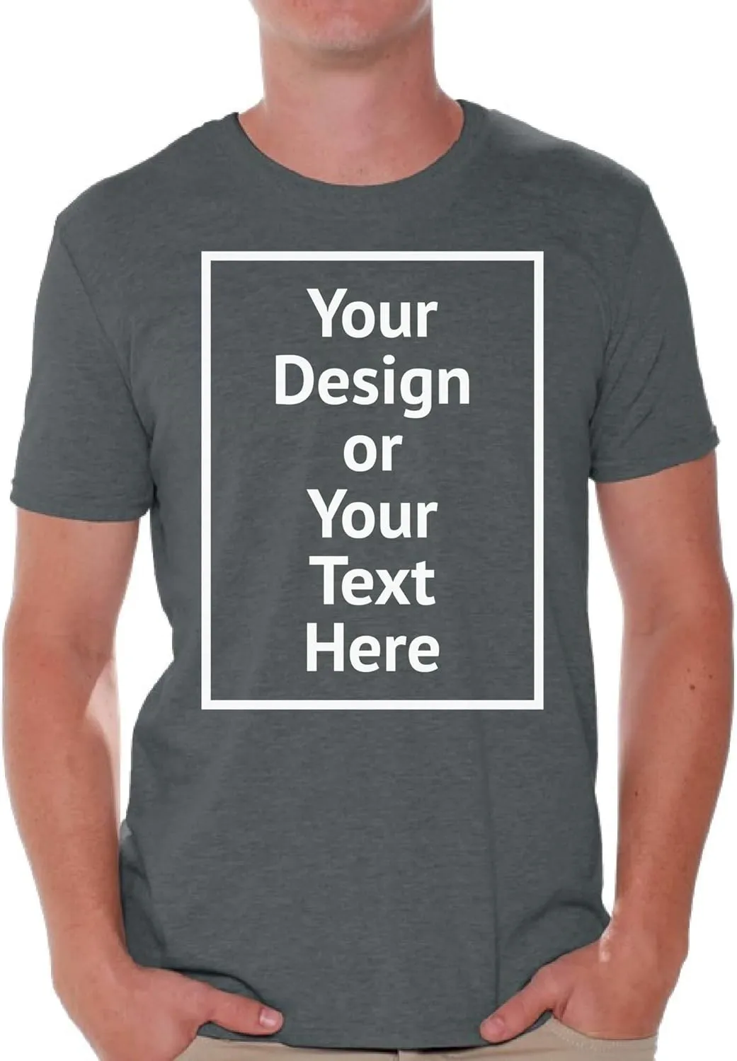 Custom Shirt Men Personalized Add Your Image T-Shirt Add Your Text Photo Front/Back Print