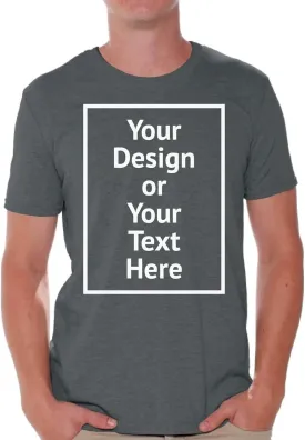Custom Shirt Men Personalized Add Your Image T-Shirt Add Your Text Photo Front/Back Print