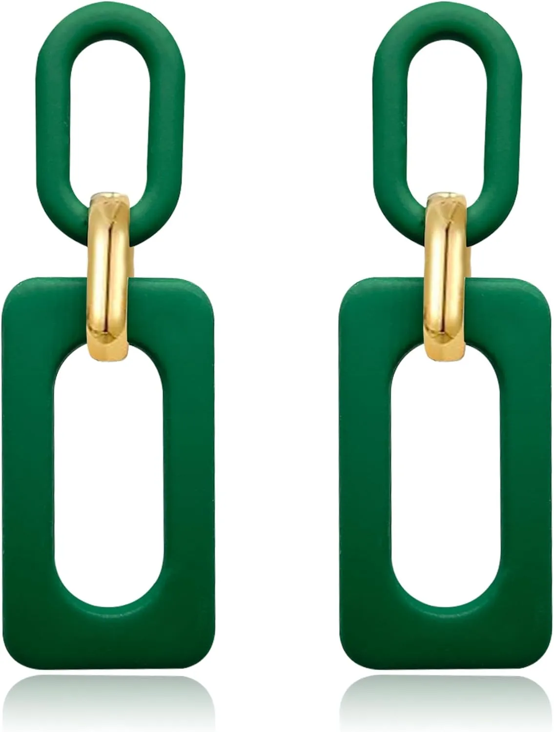 Geometric Square Earrings for Women Retro Simple Acrylic Chain Earrings Statement Earring for Women Girls
