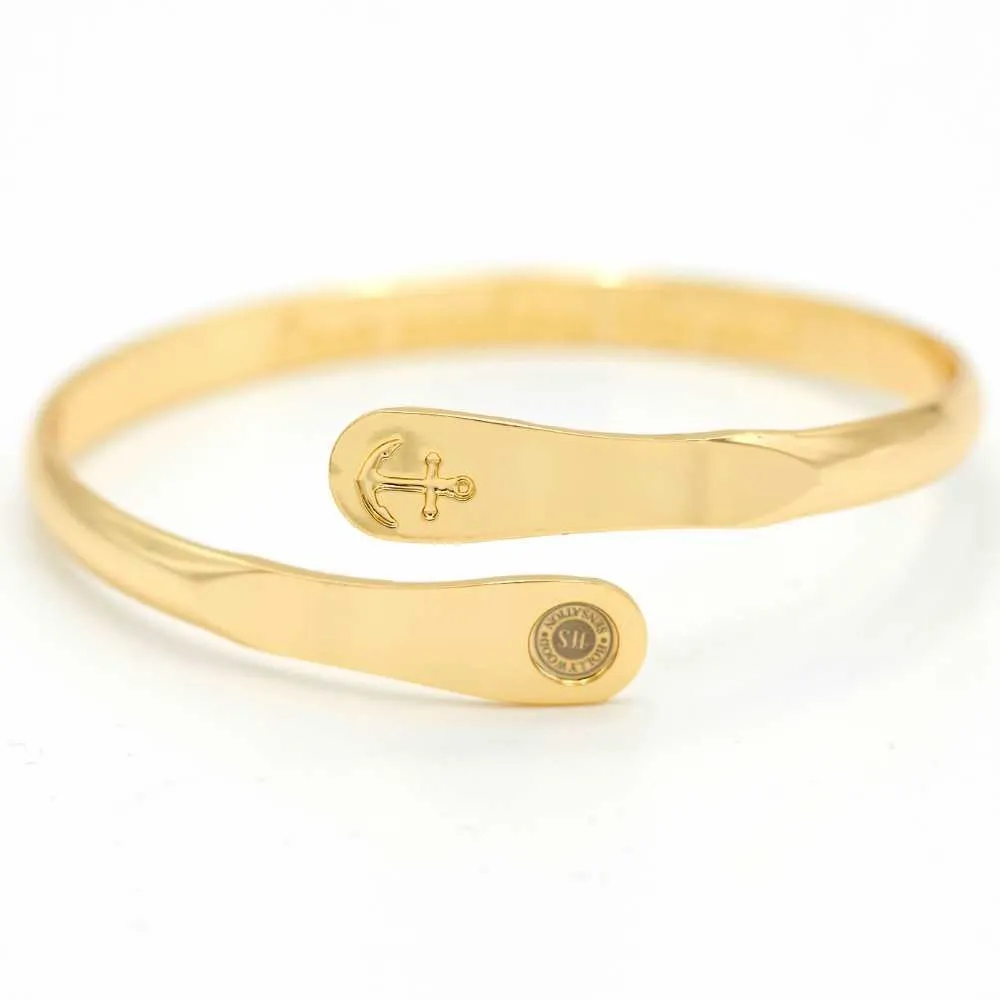 Gold Anchor Bracelet Engraved Bracelets Love Anchors the Soul Anchor Bracelet Women