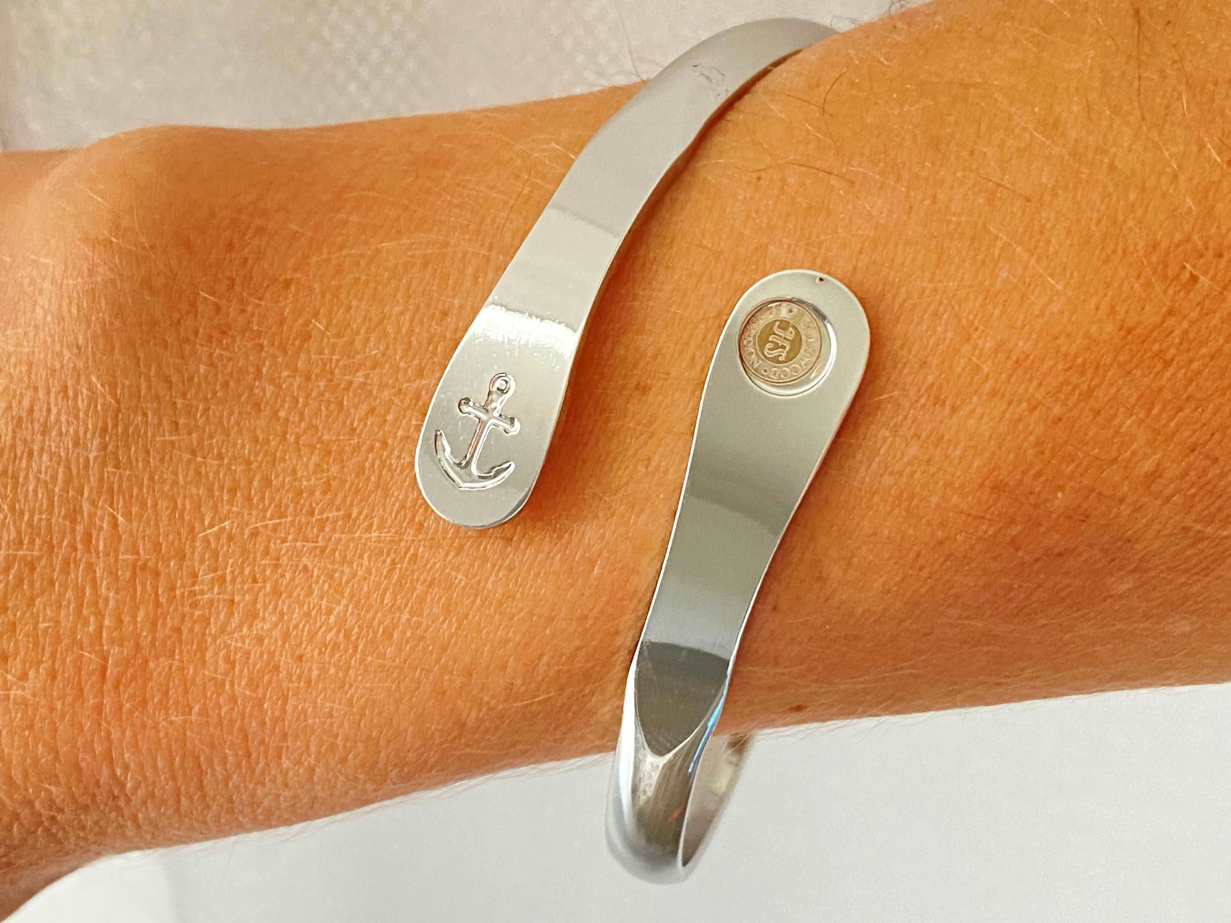 Gold Anchor Bracelet Engraved Bracelets Love Anchors the Soul Anchor Bracelet Women