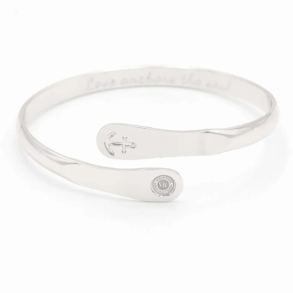 Gold Anchor Bracelet Engraved Bracelets Love Anchors the Soul Anchor Bracelet Women