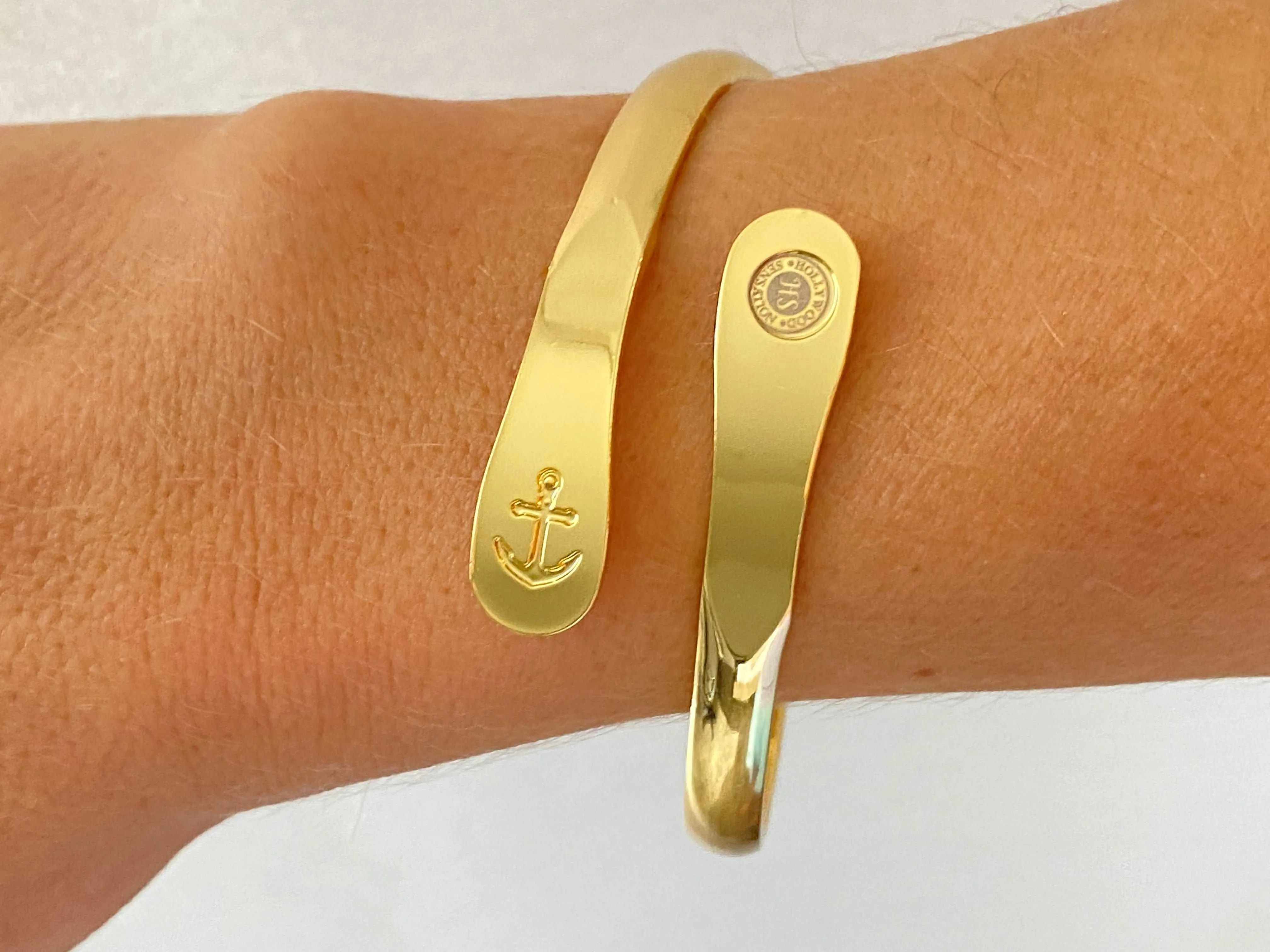 Gold Anchor Bracelet Engraved Bracelets Love Anchors the Soul Anchor Bracelet Women