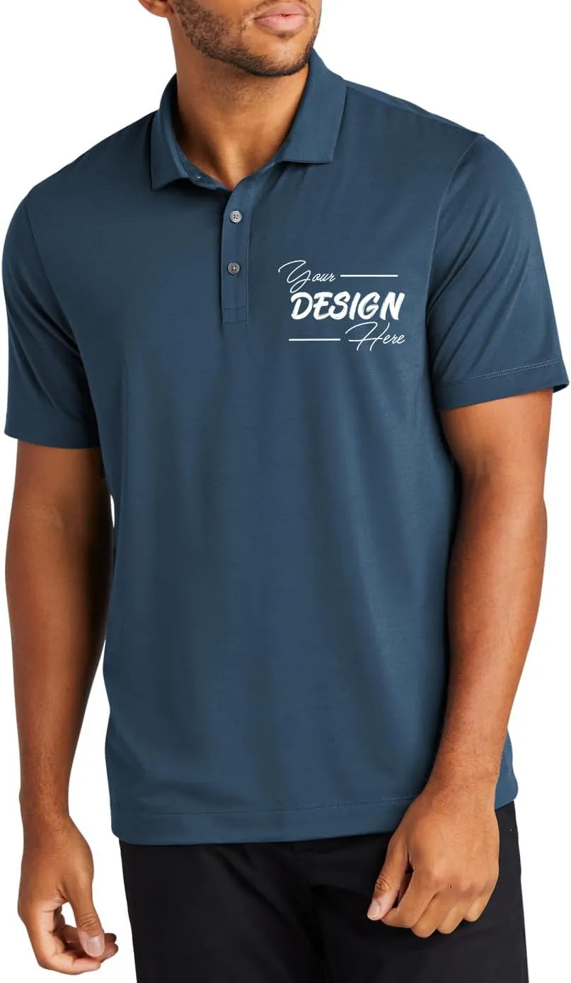 INK STITCH Men Mercer Mettle Custom Embroidery Personalized Add Logo Texts Stretch Polo Shirts