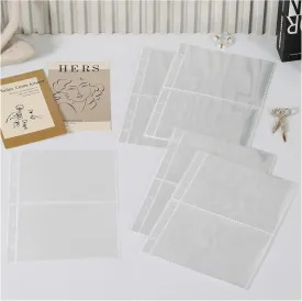 Jewelry Organizer Book Clear Refill Inner Pages for Earring Storage Book Grid Pages Jewelry Storage Book Refill Inner (20 Large Grid Pages for Jewelry Books)