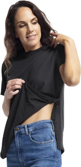 MAI Shoulder Surgery Shirts for Women - Soft Fabric Tear Away Shirt with Premium Snap, Chemo Shirts for Port Access