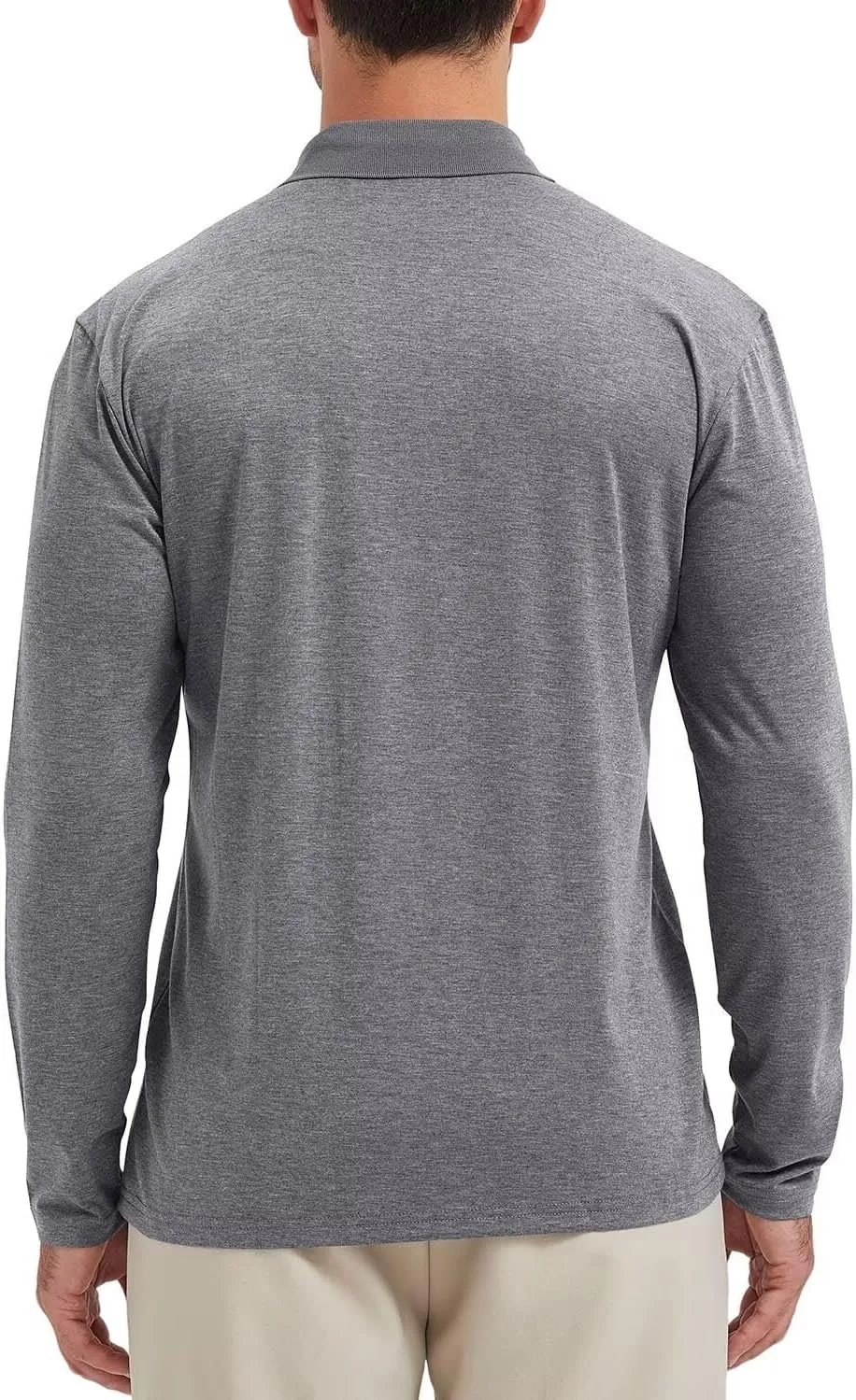 Men's Fashion Polo Shirts Casual Lightweight Long Sleeve Button Shirt with Pocket
