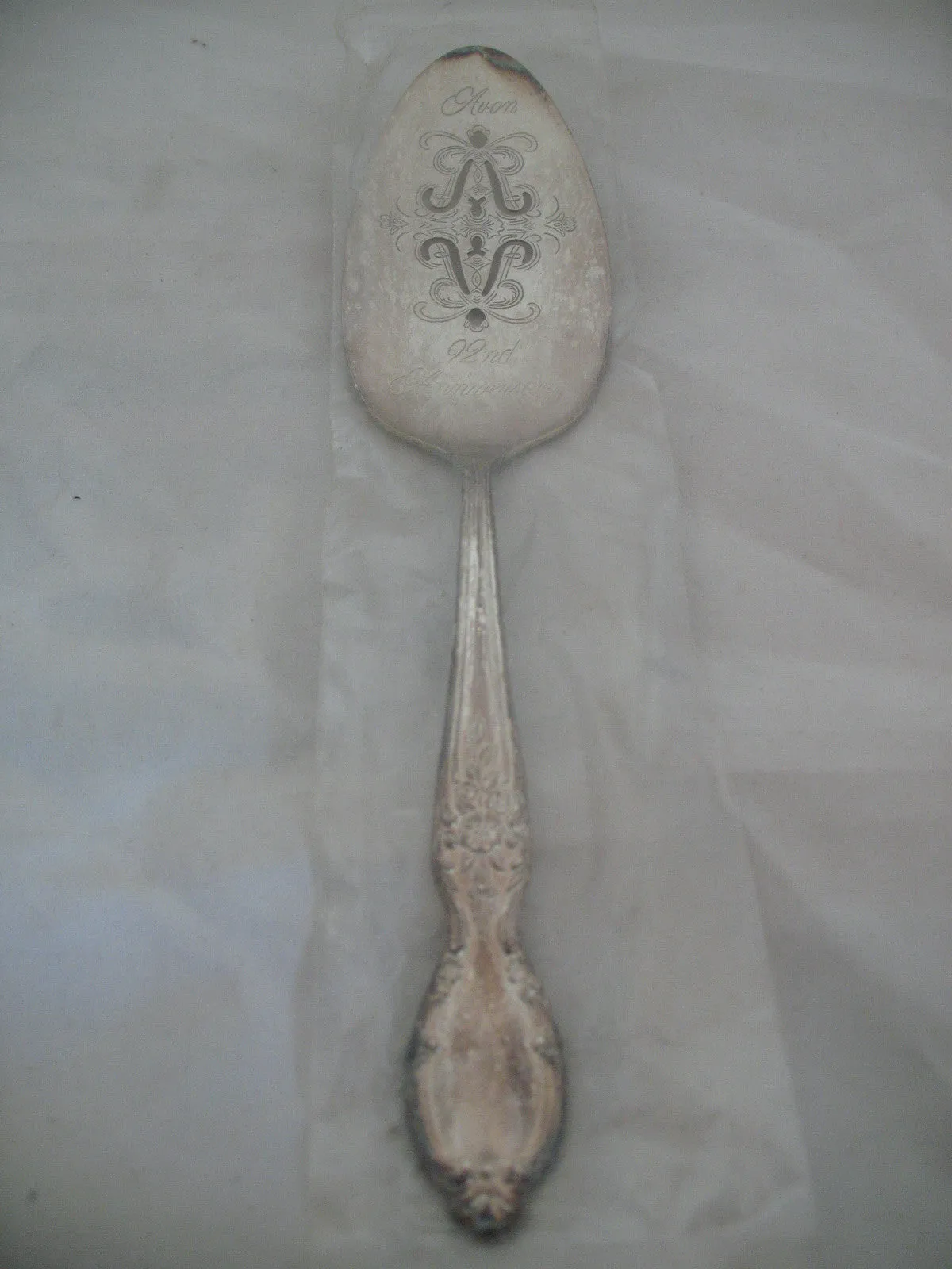 NEW VINTAGE AVON 1978 President's Club SILVER PLATE Plated SPOON CAKE PIE SERVER Serving