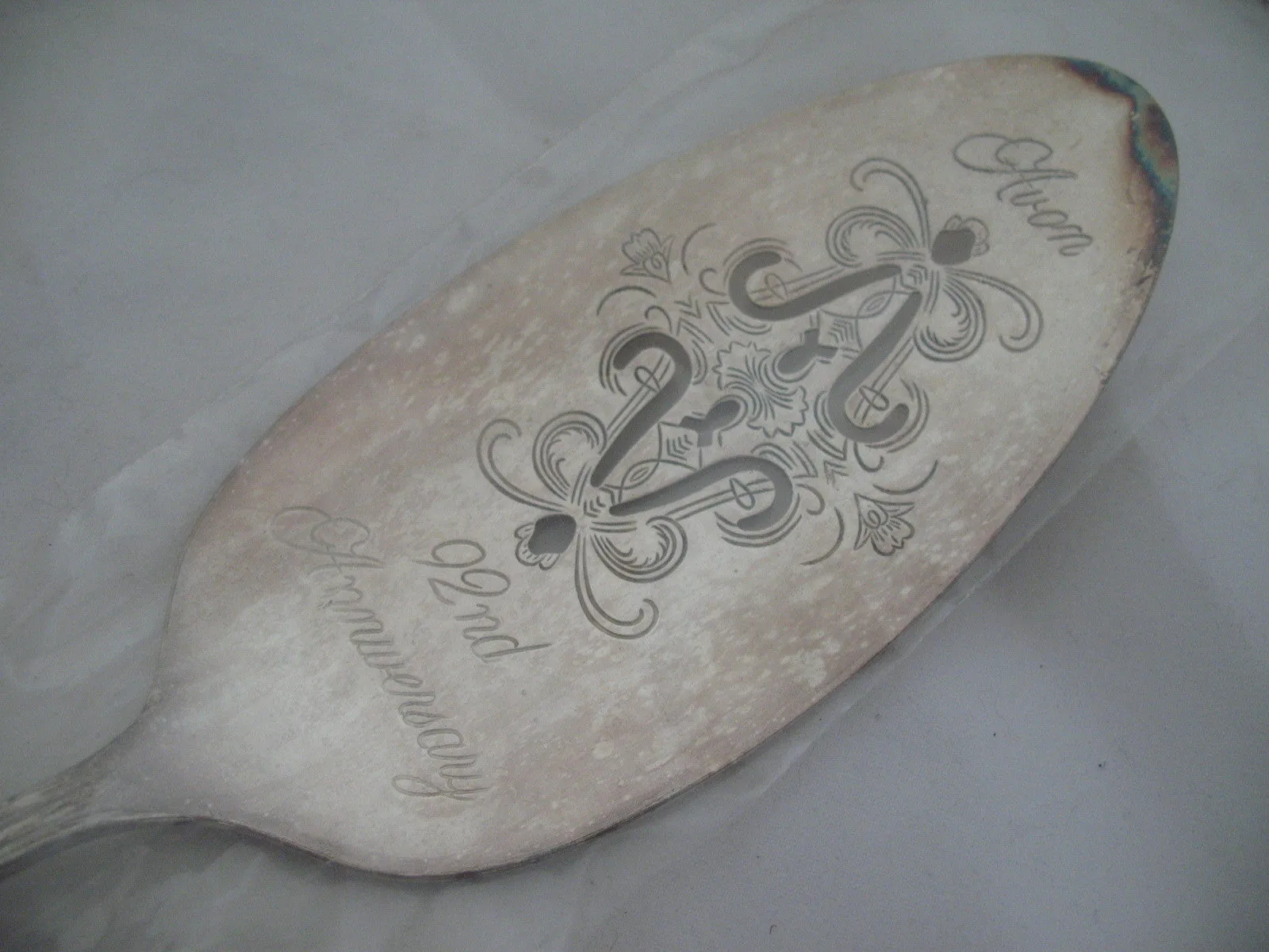 NEW VINTAGE AVON 1978 President's Club SILVER PLATE Plated SPOON CAKE PIE SERVER Serving