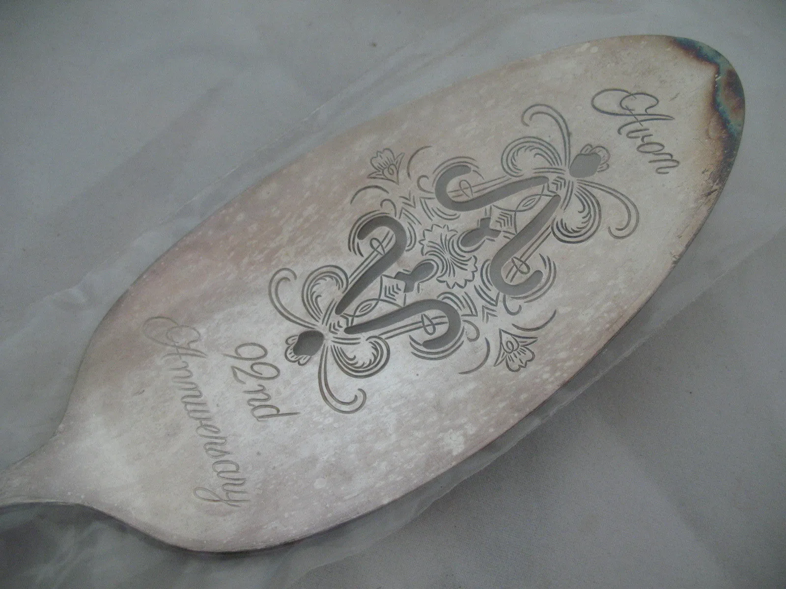 NEW VINTAGE AVON 1978 President's Club SILVER PLATE Plated SPOON CAKE PIE SERVER Serving