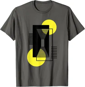Retro aesthetic abstract art fashion shapes geometric T-Shirt