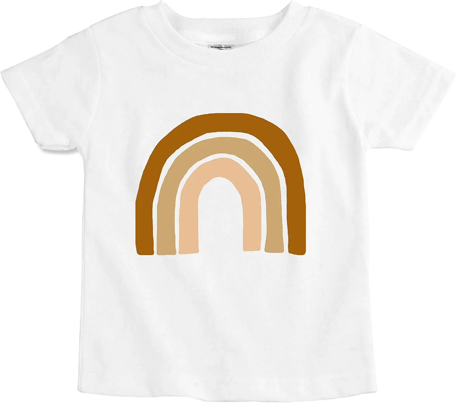 The Spunky Stork Earthy Rainbow Organic Cotton Toddler T Shirt