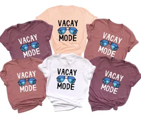 Vacay Mode T-Shirt  Matching Vacation Shirts  Camping and Travel Tee  Adventure Shirt for Men, Women & Kids  Fun Traveler Gift Idea